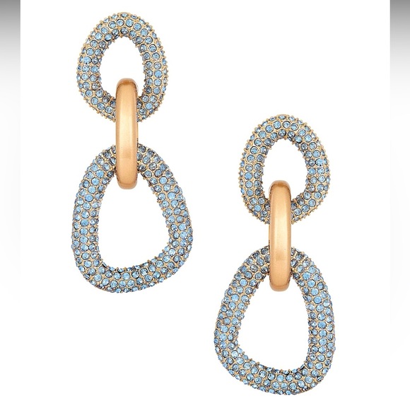 🌺🎉HP🎉🌺 NWT Reyes Crystal Earrings Light Sapphire - Picture 13 of 16